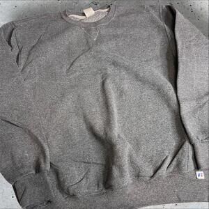 Vintage Russell Athletic Sweatshirt Men's Gray Crew Neck Long Sleeve Pullover XL